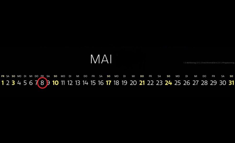 Kalender 8. Mai