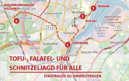 Tofu- Falafel-Schnitzeljagd. Stadtrallye zu Umweltfragen