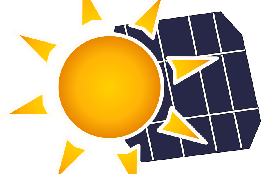 Zeichnung Sonne und Solardach