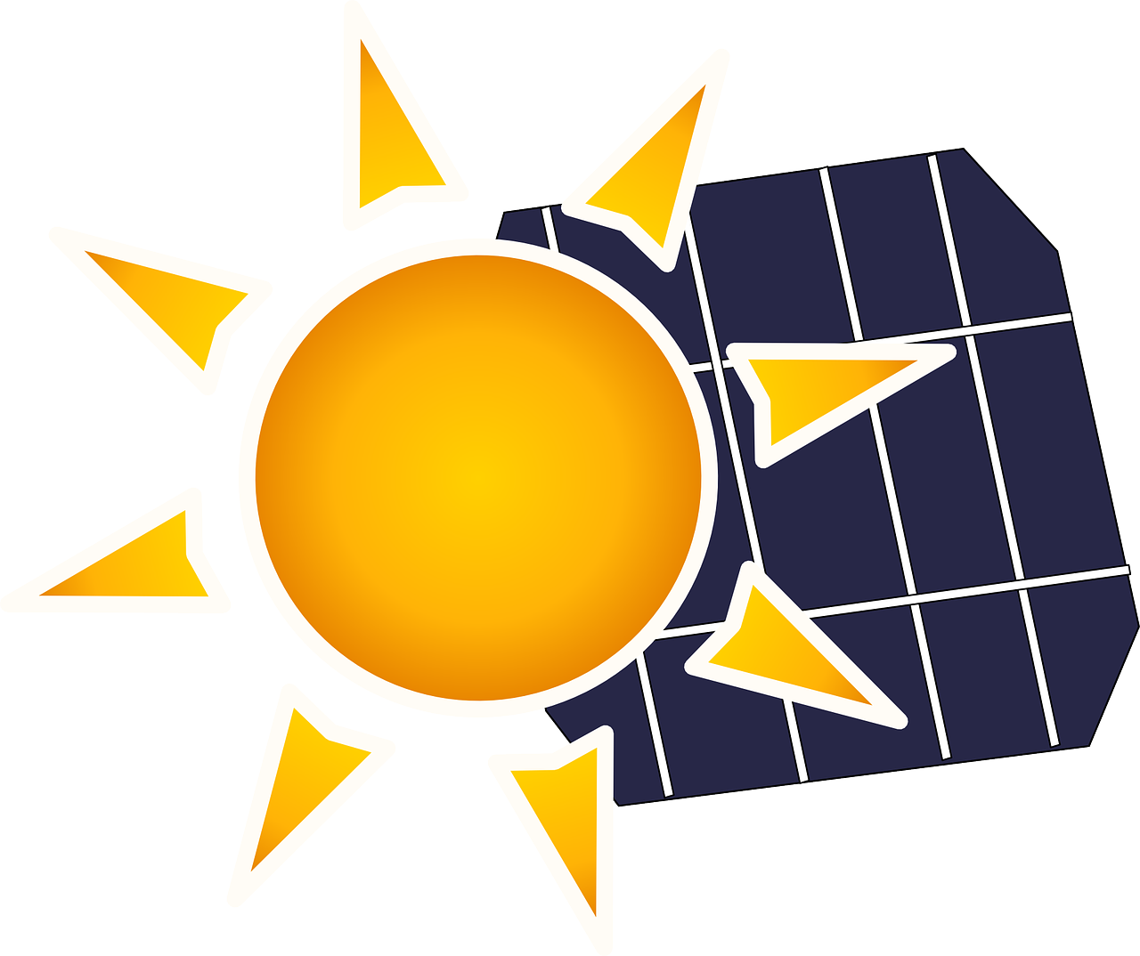 Zeichnung Sonne und Solardach
