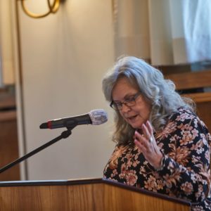 Gesa Langfeldt am Redepult