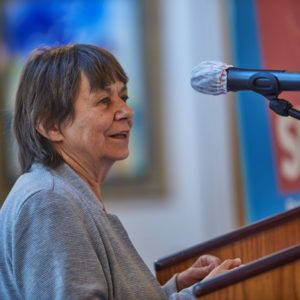 Gundula Raupach am Redepult