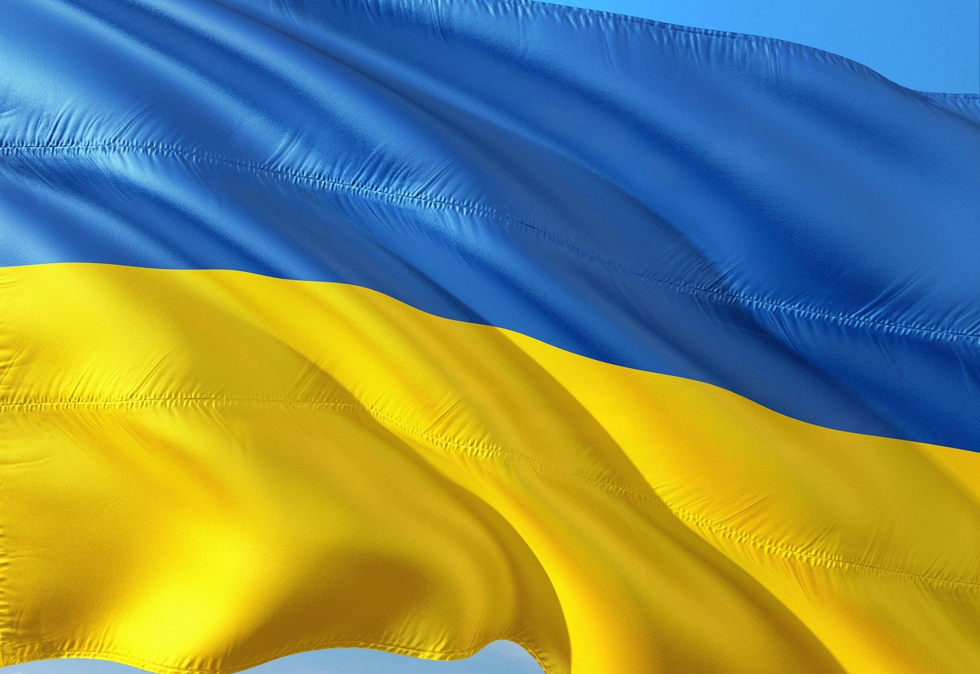 Ukraine Flagge blau und gelb