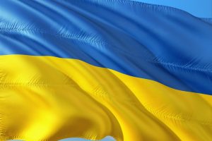 Ukraine Flagge blau und gelb