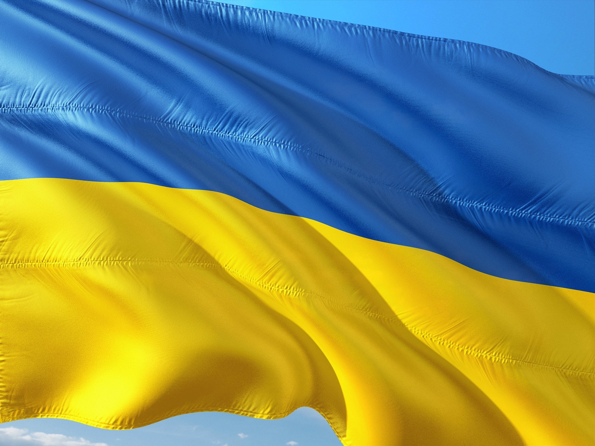 Ukraine Flagge blau und gelb