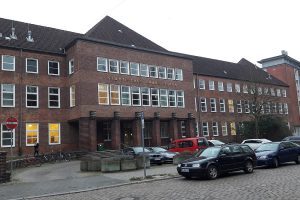 Städtisches Krankenhaus Kiel, ehemaliger Haupteingang in der Metzstraße